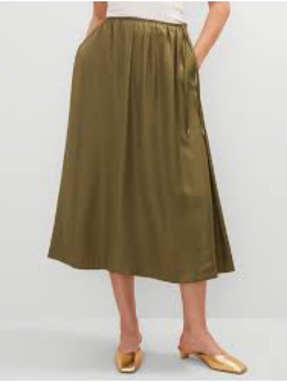 Ann Taylor Petite Side-Tie Midi Skirt - OOP